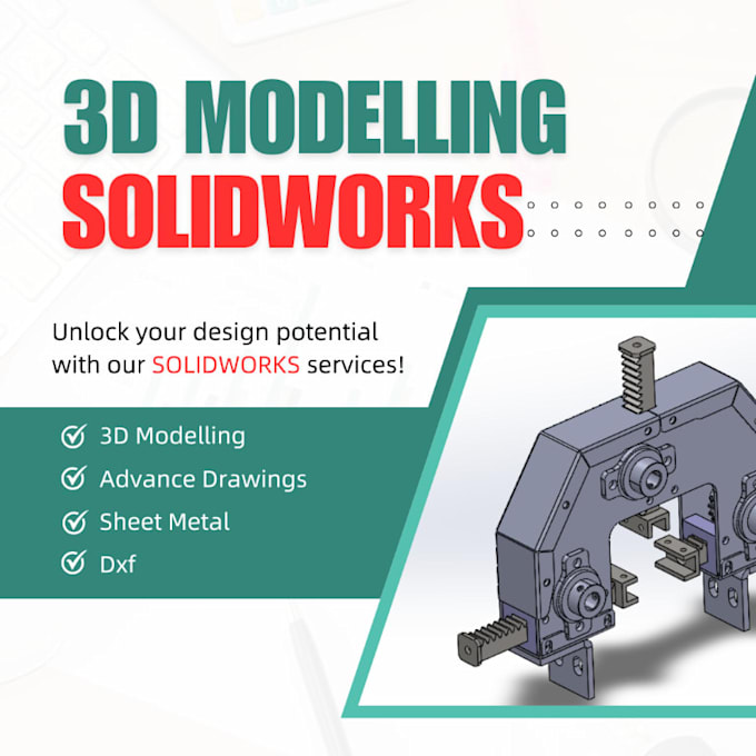 design industrial and mechanical 3d models in solidworks
