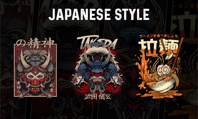 create an illustration for your brand with japanese style