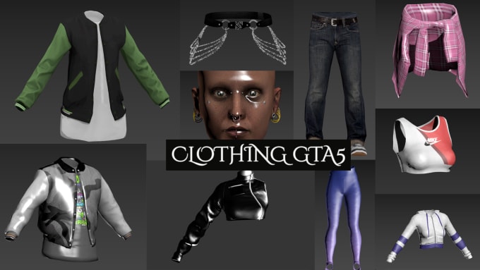Make clothes and accessories for your mp character from gta5 by Creativyx