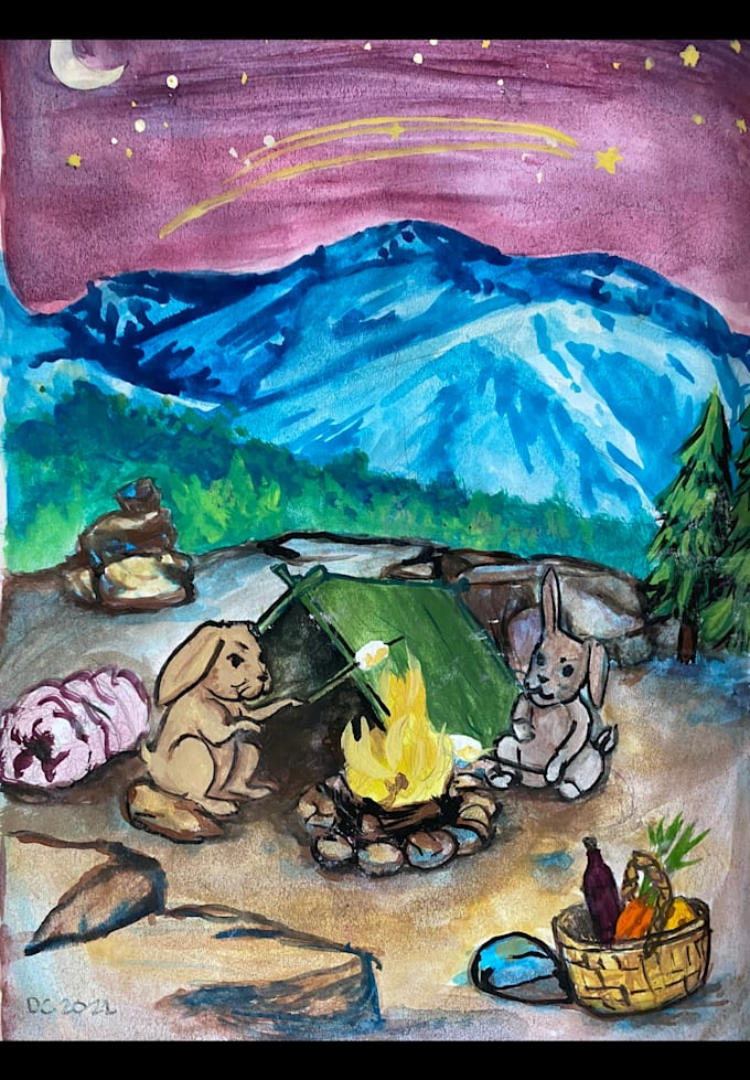 Paint you a picture with gouache paint by Destindraws Fiverr