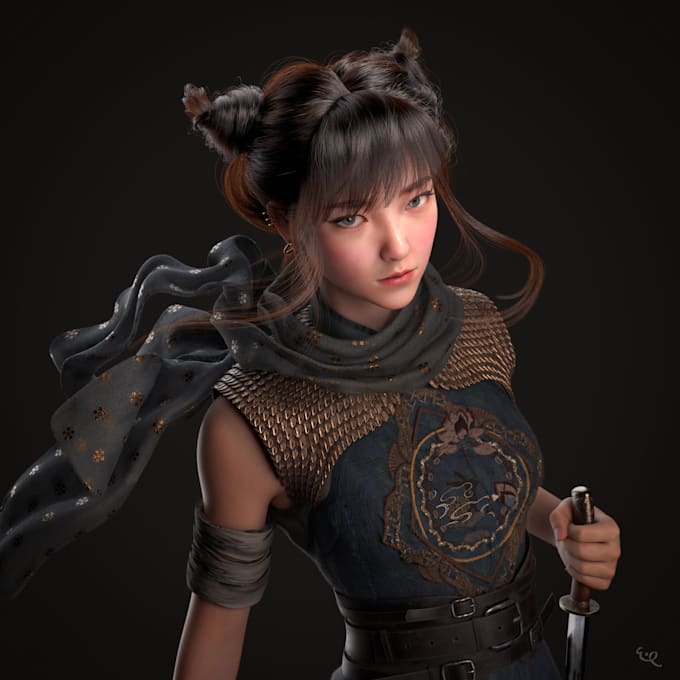 create a 3d character model for you