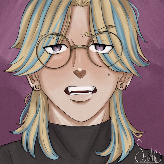 Digital art, oc stand ins, in an anime style my style of art by