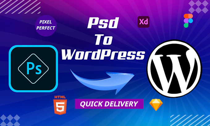 convert PSD to wordpress, figma to wordpress, HTML CSS to wordpress