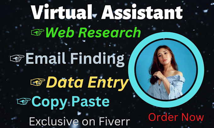 Be your virtual assistant for data entry, web research,copy paste job ...