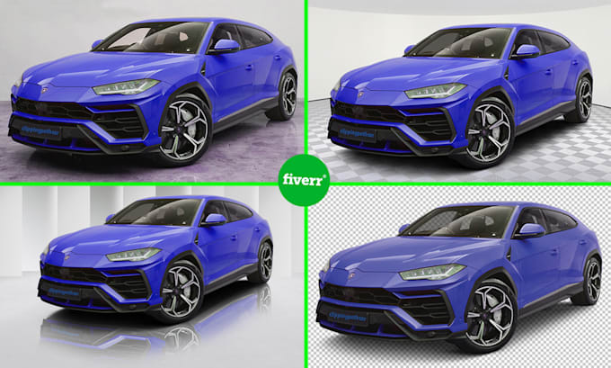 do automotive car photo image editing and reflection shadow