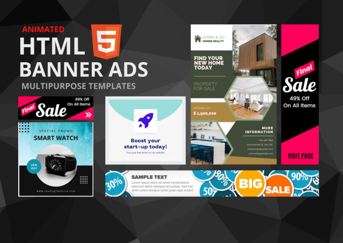 Create an google ads banner html5 by Digitalfiles16 Fiverr