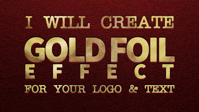 create gold foil effect for your logo or text