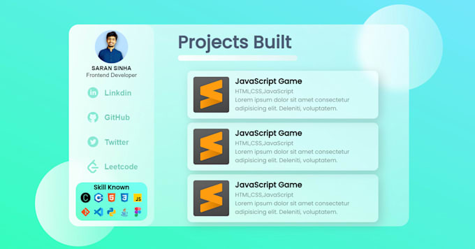 Make awesome frontend web projects using reactjs by Saran1522 | Fiverr