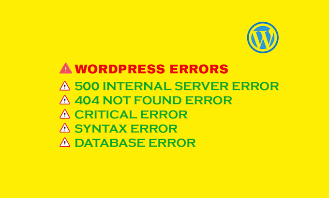 fix 500 internal server error, critical error, etc