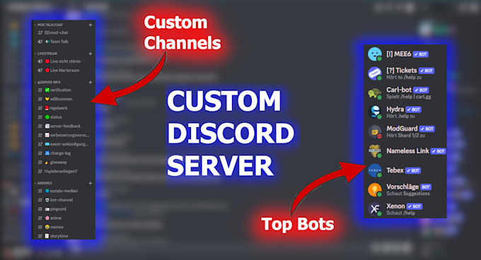 Create a professional discord server for you by Gamermann645376 | Fiverr