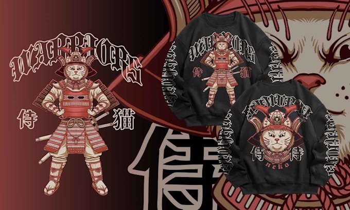 custom japanese streetwear tshirt design