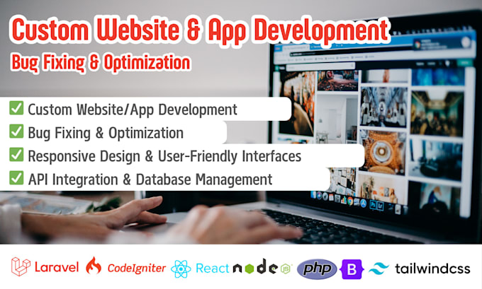 build or fix your website using PHP, laravel, react, nodejs