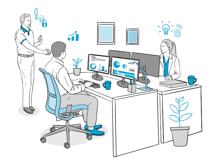 create minimalistic business illustrations
