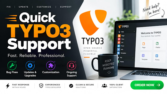 give quick typo3 support