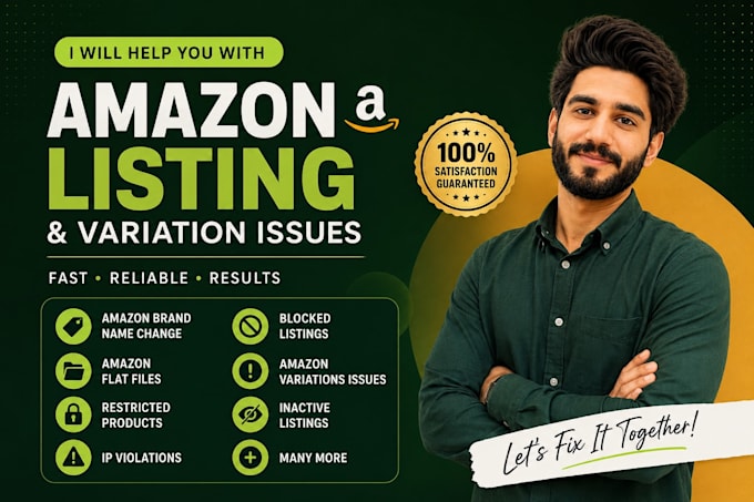 fix amazon listing issues and listing variation issues