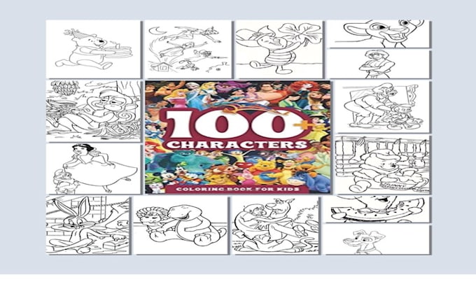 Provide 1000 kids coloring pages for kids for amazon kdp , etsy by ...