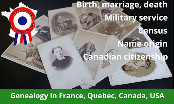 do genealogy research in france, quebec, canada and USA and canadian citizenship