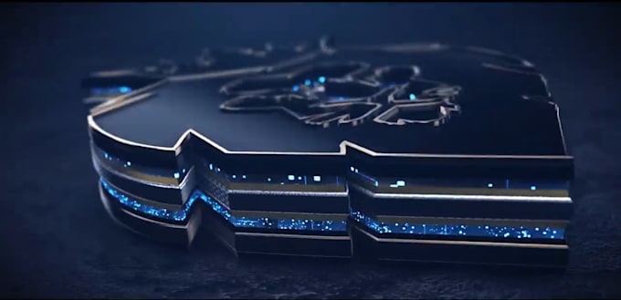 animate epic chrome luxury 3d logo intro