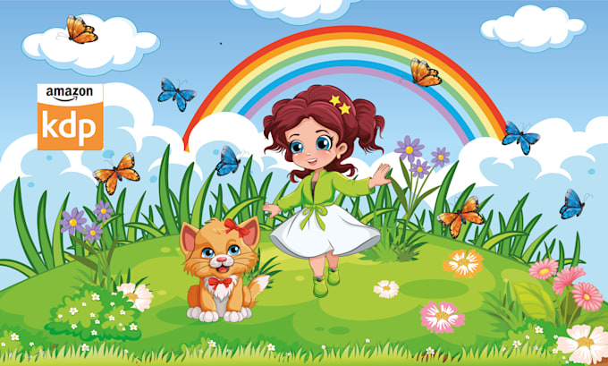 draw cute and colorful children storybook illustration