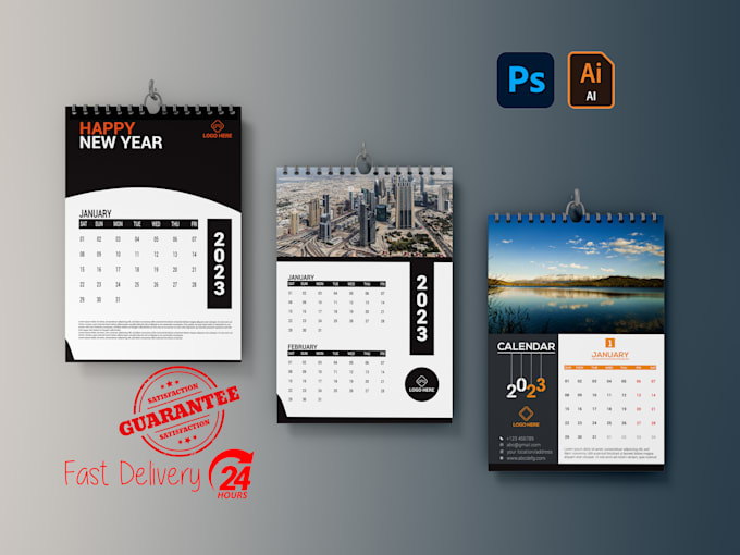 Do creative calendar design, desk calendar, wall calendar, canvas