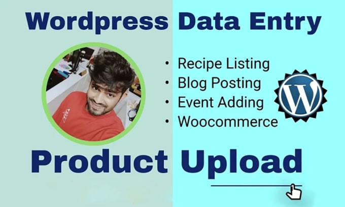 do wordpress data entry and woocommerce products upload