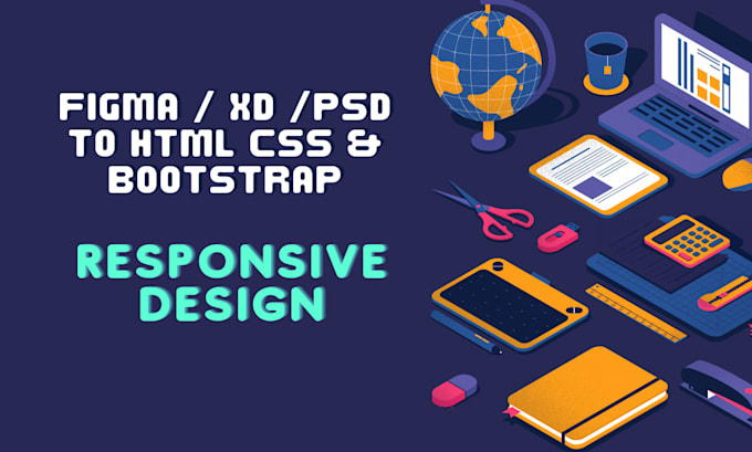 Convert figma psd into html css bootstrap responsive design by ...