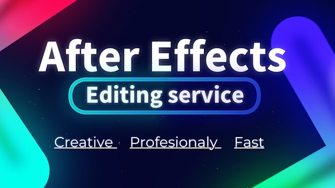 Edit any after effects template or make a custom animation by Wsmisstan ...