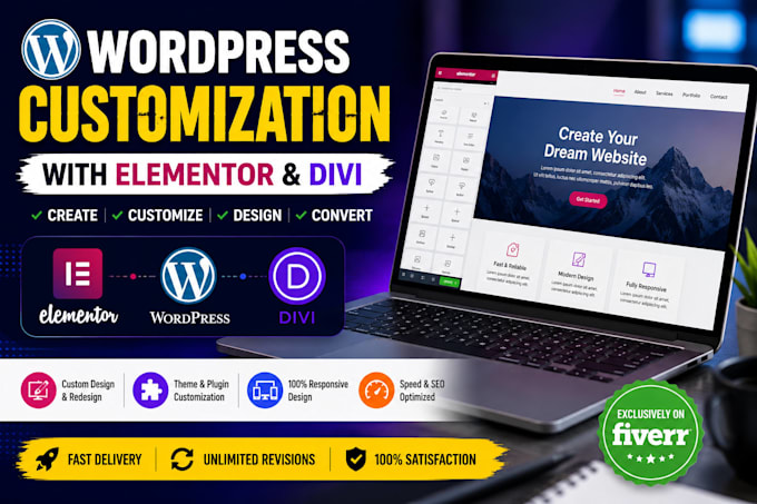 customize wordpress website using elementor pro
