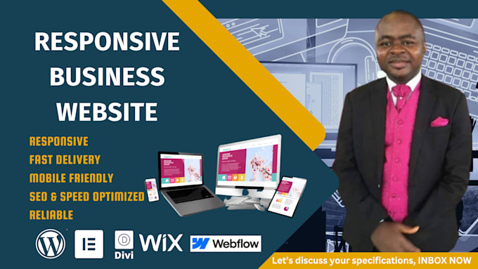 design, and redesign responsive, modern, and clean wordpress or wix website