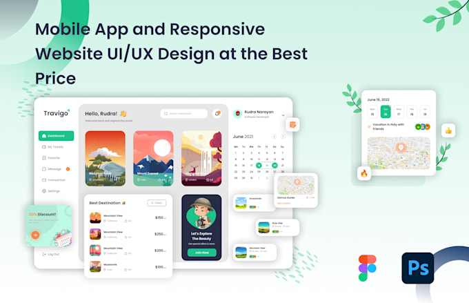 Design awesome ui ux for your website and mobile app by Adityamohanty05 ...