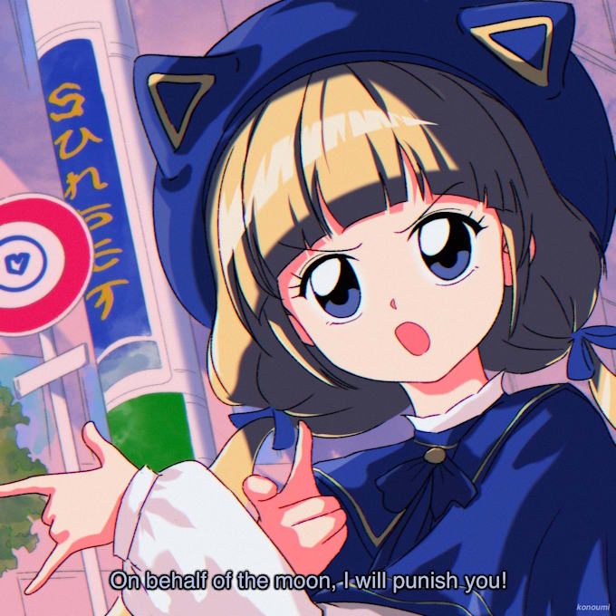 Draw retro 90s anime style for you by Konoumi Fiverr