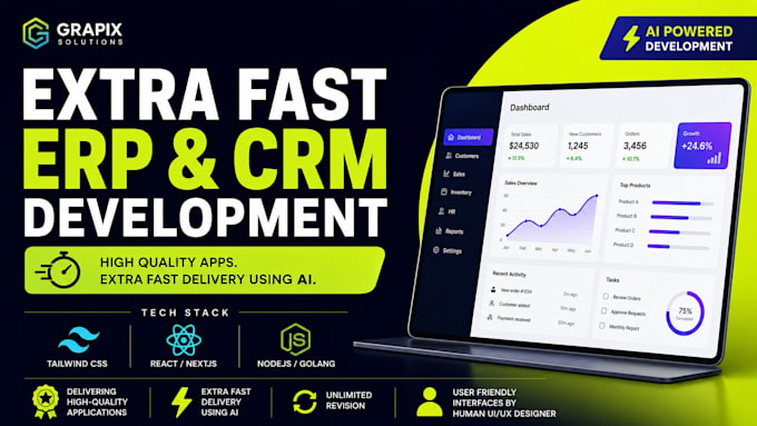 develop custom erp and crm for your business