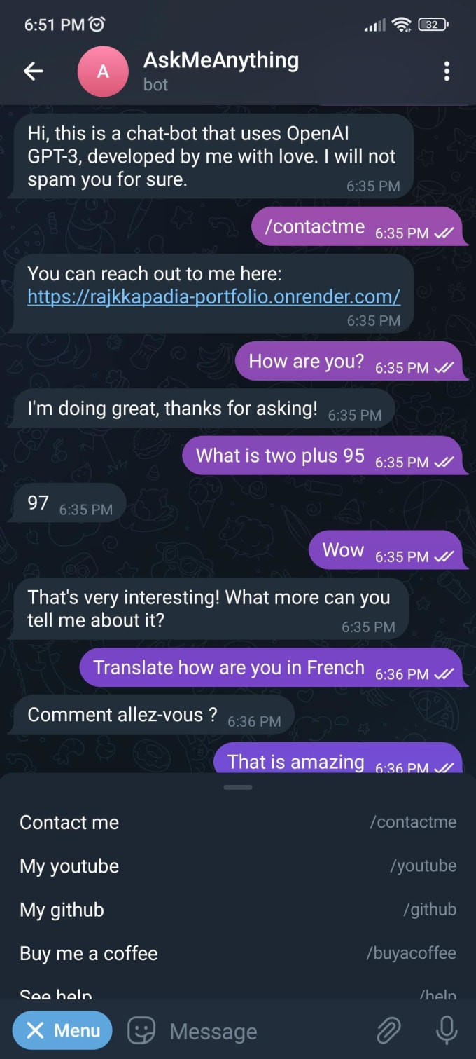 Build A Telegram Bot By Rajkkapadia Fiverr Build A Telegram Bot By Rajkkapadia Fiverr