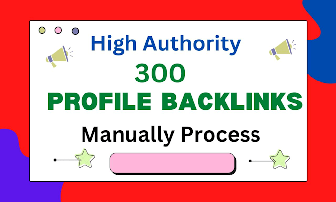 create high quality profile backlinks manually