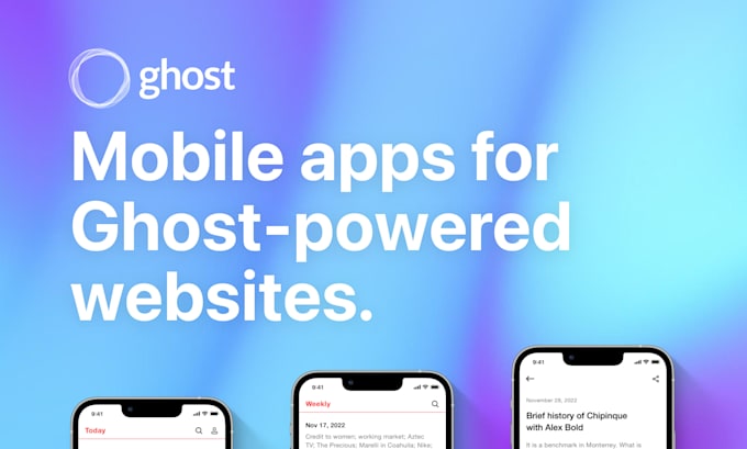 build mobile applications for ghost powered websites
