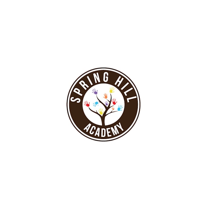 design modern unique spring hill academy logo