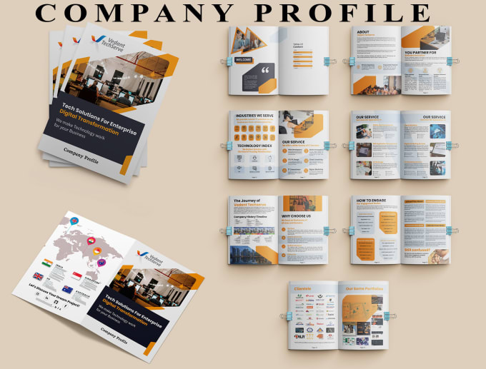 design digital brochure company profile pdf presentation