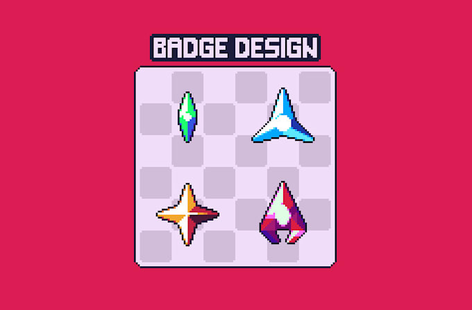 Design pixel art bit badges for twitch by Rimupixels Fiverr