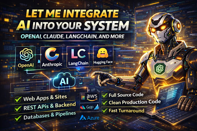 integrate chatgpt, claude, or any ai API into your app, website or backend