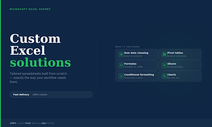 craft your custom excel solution