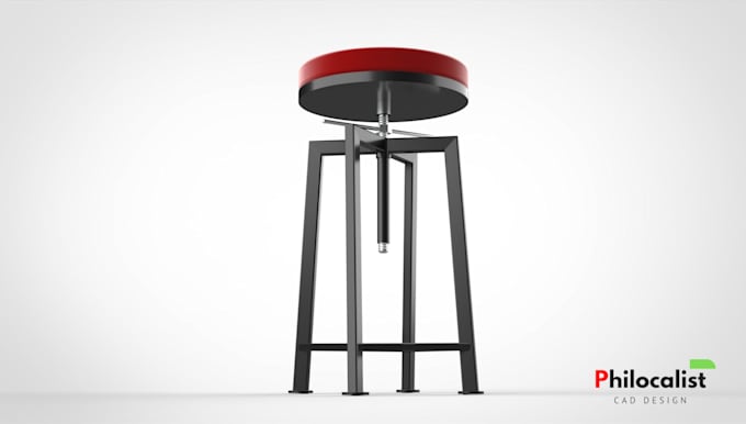draw a 2d and 3d furniture design using the solidworks