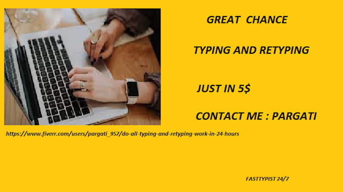 Retping Work Do all typing and retyping work in 24 hours by Pargati_957 | Fiverr