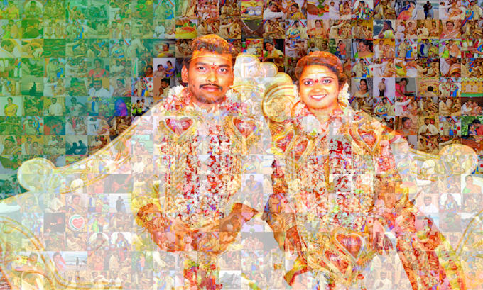 do a personalized photo mosaic collage for memorable gift
