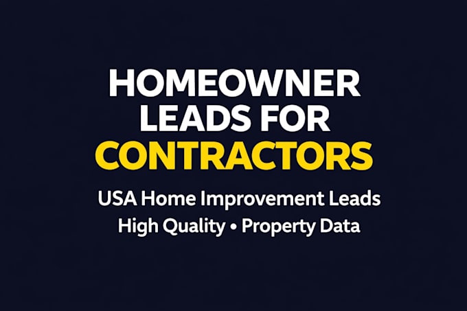provide exclusive homeowner leads for home improvement contractors USA