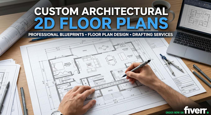 Do custom architectural 2d floor plan blueprints drawing by Md_arch ...