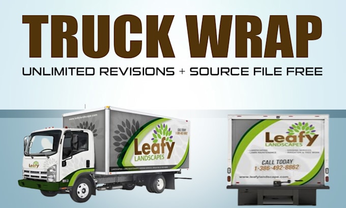 Create professional box truck box trailer semi truck wrap design by