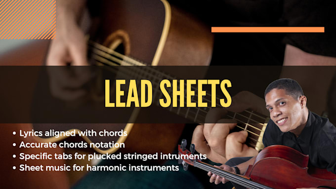 create a lead sheet, chord sheet or tab of a song
