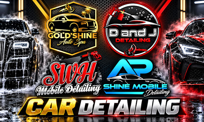 make modern auto detailing, car wash, mobile wash logo
