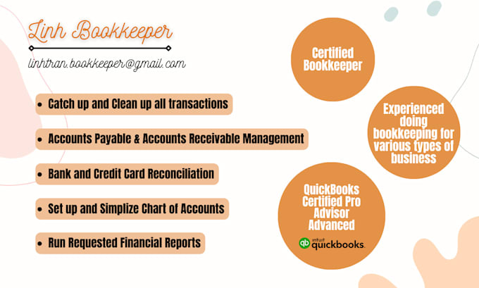 provide expert bookkeeping service on quickbooks for businesses