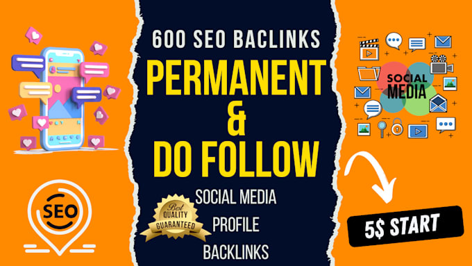 build SEO social media profile backlinks through high da link building manually